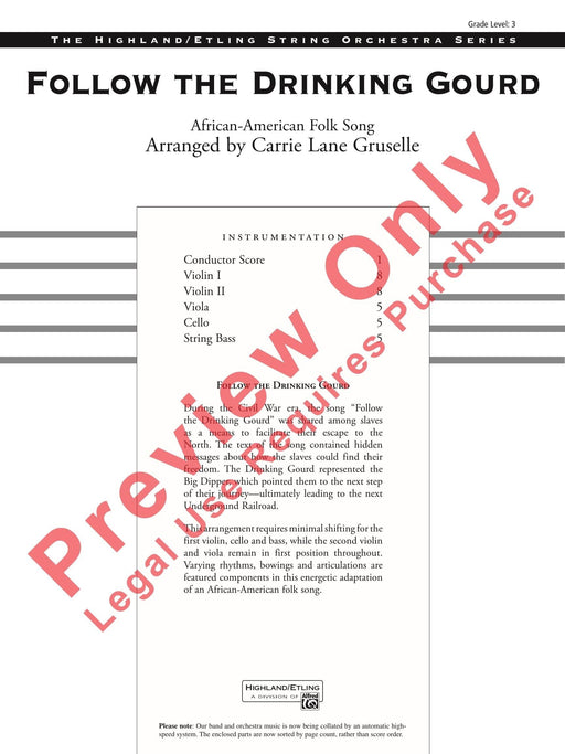 Follow the Drinking Gourd 總譜 | 小雅音樂 Hsiaoya Music