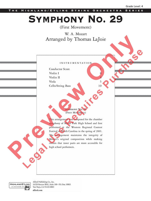Symphony No. 29 (First Movement) 莫札特 交響曲 樂章 總譜 | 小雅音樂 Hsiaoya Music