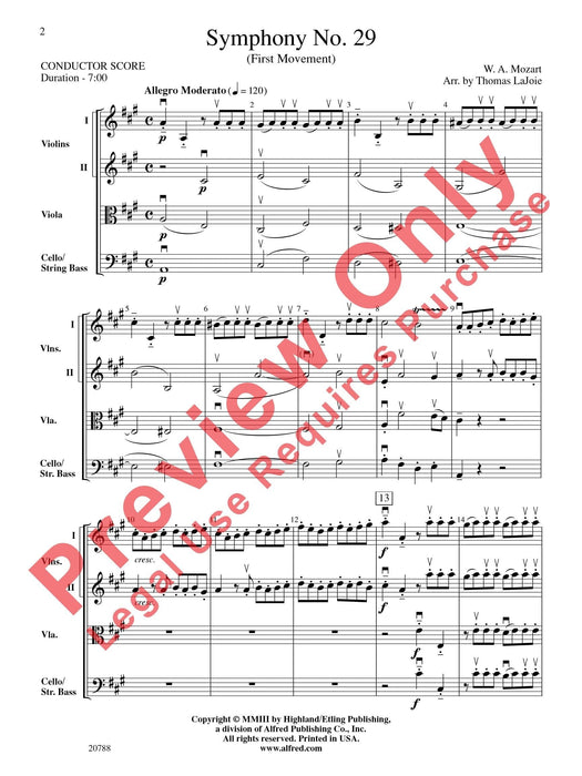 Symphony No. 29 (First Movement) 莫札特 交響曲 樂章 總譜 | 小雅音樂 Hsiaoya Music