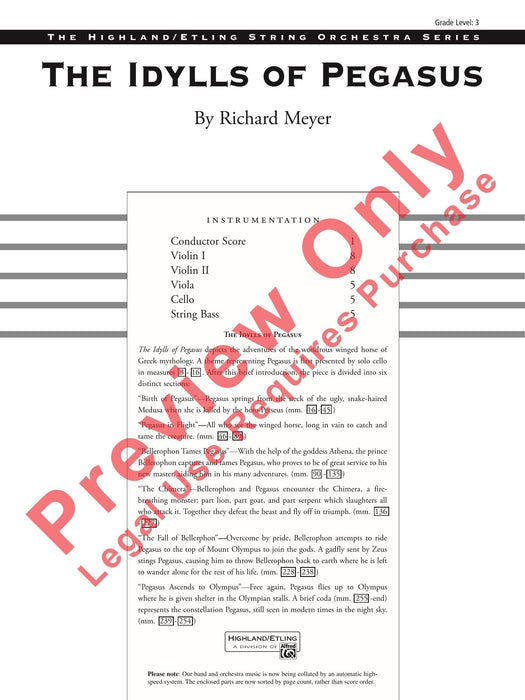 The Idylls of Pegasus 總譜 | 小雅音樂 Hsiaoya Music