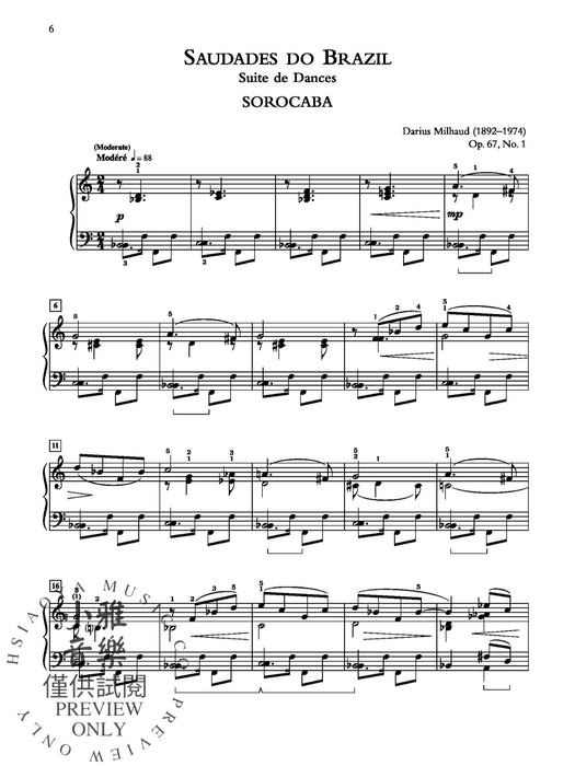 Milhaud: Saudades do Brazil 米堯 | 小雅音樂 Hsiaoya Music