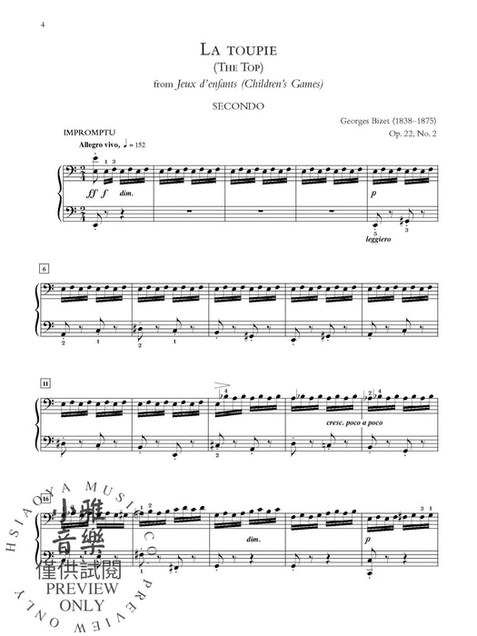 Essential Keyboard Duets, Volume 3 Music by Bizet, Debussy, Fauré and Ravel 鍵盤樂器二重奏 | 小雅音樂 Hsiaoya Music