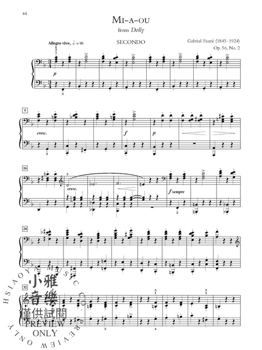 Essential Keyboard Duets, Volume 3 Music by Bizet, Debussy, Fauré and Ravel 鍵盤樂器二重奏 | 小雅音樂 Hsiaoya Music
