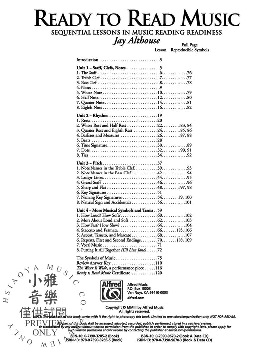 Ready to Read Music Sequential Lessons in Music Reading Readiness | 小雅音樂 Hsiaoya Music