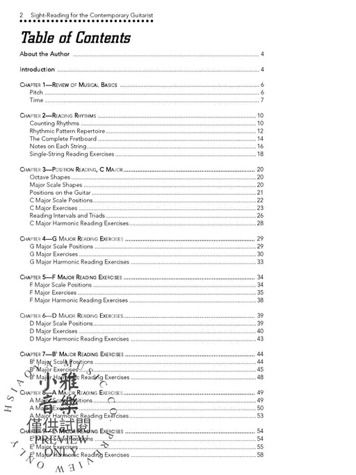 Sight-Reading for the Contemporary Guitarist The Ultimate Guide to Music for Blues, Rock, and Jazz Guitarists 吉他 藍調 爵士音樂吉他 | 小雅音樂 Hsiaoya Music
