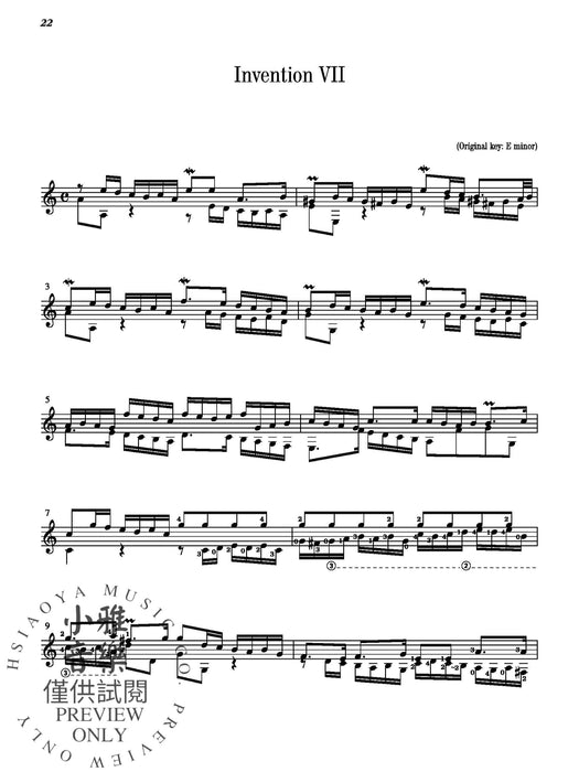 J. S. Bach: 15 Two-Part Inventions Transcribed for Solo Guitar 創意曲 獨奏 吉他 | 小雅音樂 Hsiaoya Music