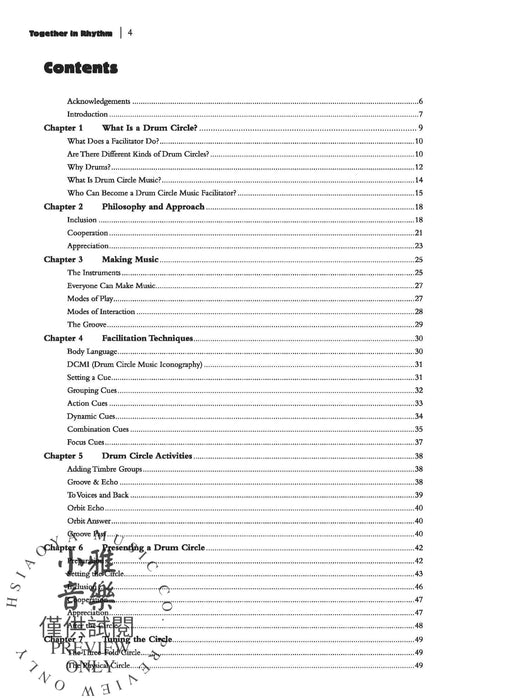 Together in Rhythm A Facilitator's Guide to Drum Circle Music 節奏 鼓 | 小雅音樂 Hsiaoya Music