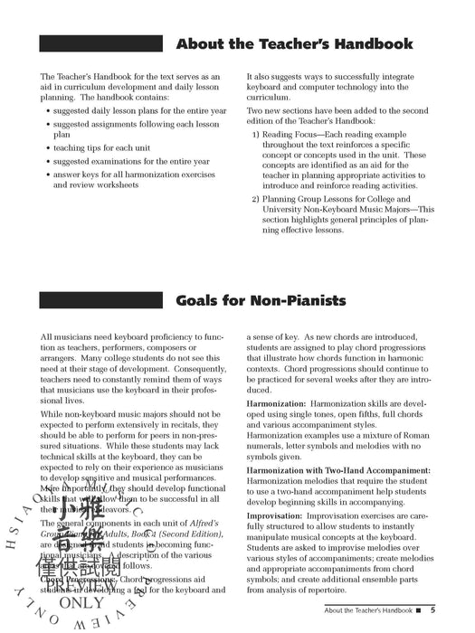 Alfred's Group Piano for Adults: Teacher's Handbook 1 (2nd Edition) An Innovative Method with Optional General MIDI Disks for Enhanced Practice and Performance 鋼琴 | 小雅音樂 Hsiaoya Music