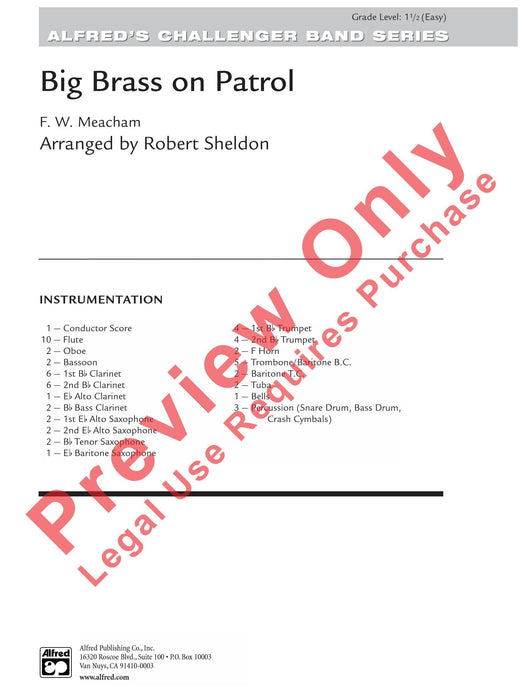 Big Brass on Patrol Low Brass Section Feature 銅管 銅管部 總譜 | 小雅音樂 Hsiaoya Music