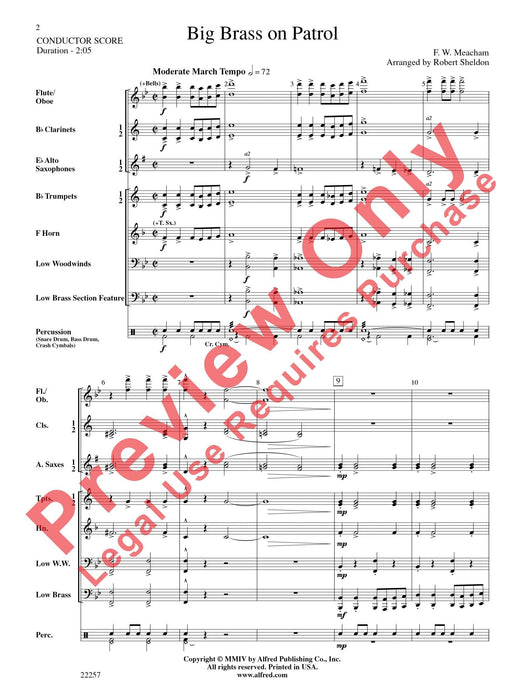 Big Brass on Patrol Low Brass Section Feature 銅管 銅管部 總譜 | 小雅音樂 Hsiaoya Music