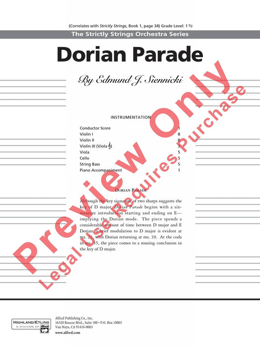 Dorian Parade 遊行 總譜 | 小雅音樂 Hsiaoya Music