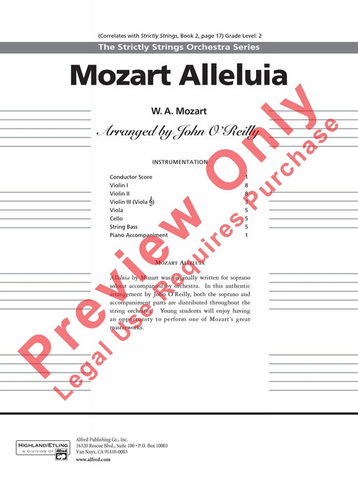 Mozart Alleluia 莫札特 總譜 | 小雅音樂 Hsiaoya Music