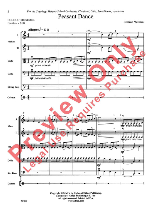 Peasant Dance 舞曲 總譜 | 小雅音樂 Hsiaoya Music