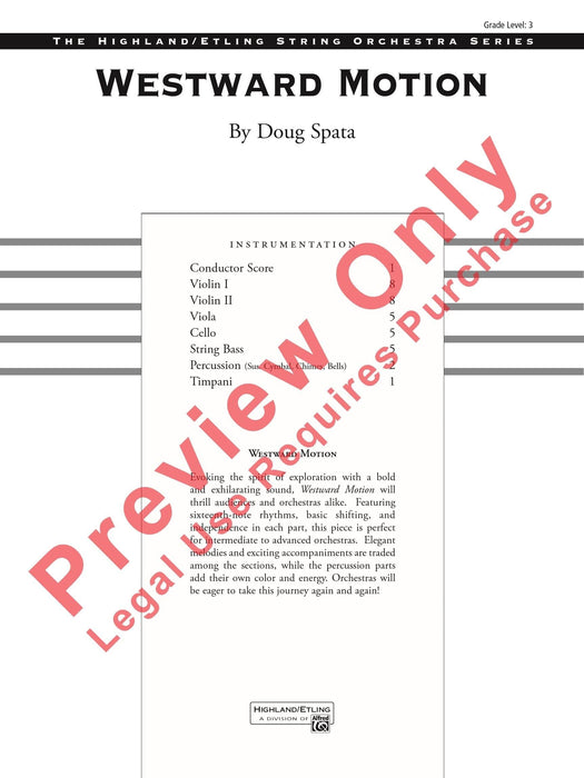 Westward Motion 總譜 | 小雅音樂 Hsiaoya Music