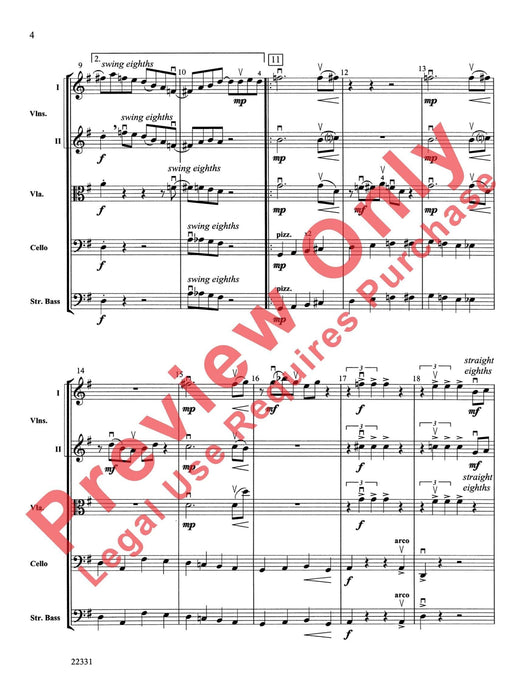 B-Suite for Strings I. Be-Boppin' Bourée, II. Bittersweet Berceuse, III. Brazilian Bagatelle 組曲 弦樂 搖籃曲 音樂小品 總譜 | 小雅音樂 Hsiaoya Music