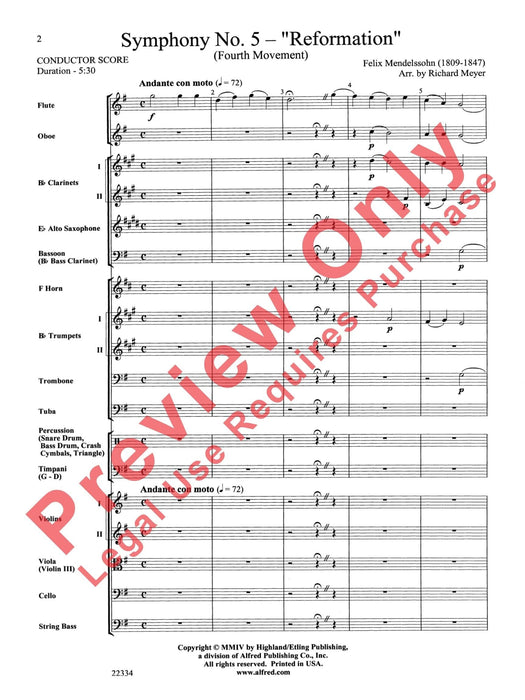 Symphony No. 5 "Reformation" (4th Movement) 孟德爾頌,菲利克斯 交響曲 樂章 | 小雅音樂 Hsiaoya Music