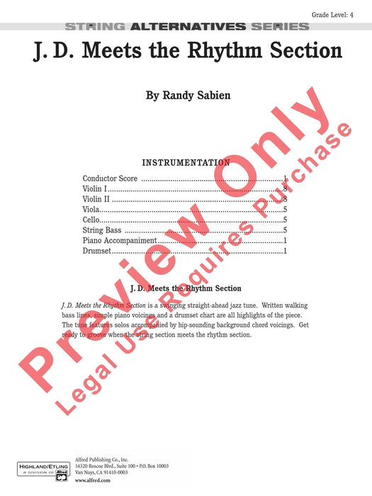 J. D. Meets the Rhythm Section 節奏樂節 總譜 | 小雅音樂 Hsiaoya Music