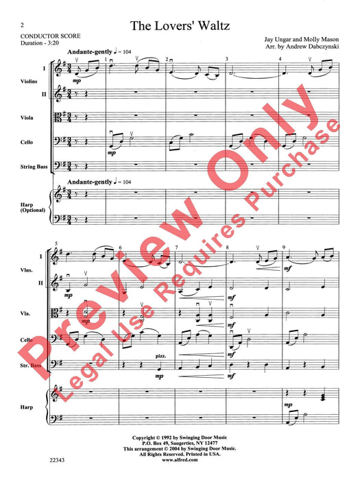 The Lovers' Waltz 圓舞曲 總譜 | 小雅音樂 Hsiaoya Music