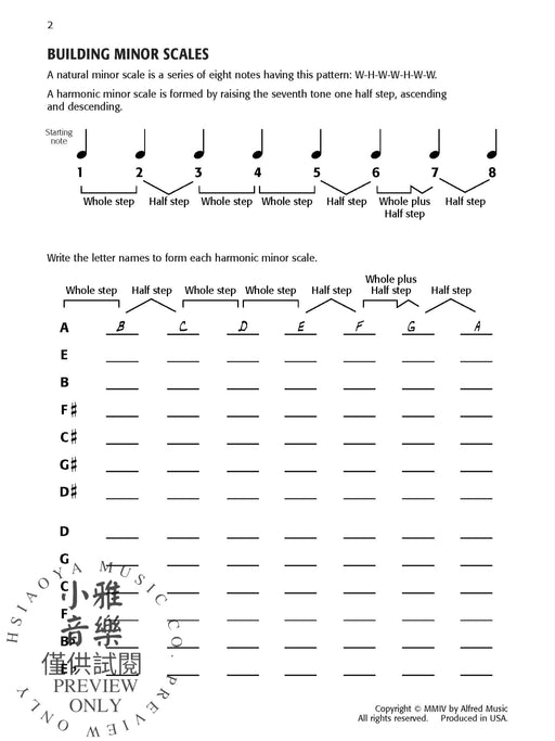 Daily Warm-Ups, Set 4 Minor Scales & Arpeggios (One Octave) | 小雅音樂 Hsiaoya Music