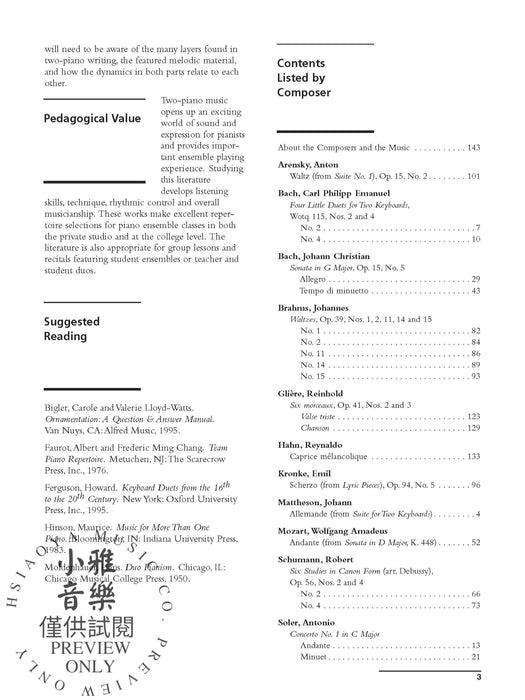 Essential Two-Piano Repertoire 20 Late Intermediate to Early Advanced Selections in Their Original Form 鋼琴 | 小雅音樂 Hsiaoya Music