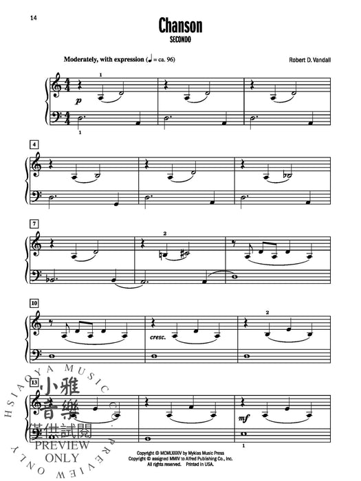 Celebrated Piano Duets, Book 1 Six Diverse Duets for Elementary to Late Elementary Pianists 鋼琴 二重奏 | 小雅音樂 Hsiaoya Music