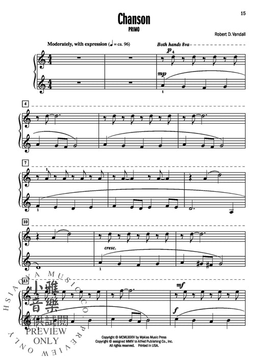 Celebrated Piano Duets, Book 1 Six Diverse Duets for Elementary to Late Elementary Pianists 鋼琴 二重奏 | 小雅音樂 Hsiaoya Music