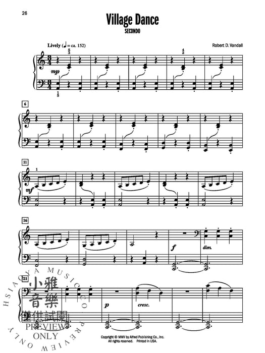 Celebrated Piano Duets, Book 1 Six Diverse Duets for Elementary to Late Elementary Pianists 鋼琴 二重奏 | 小雅音樂 Hsiaoya Music