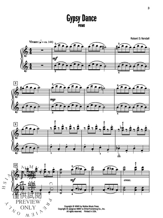 Celebrated Piano Duets, Book 2 Six Diverse Duets for Late Elementary to Early Intermediate Pianists 鋼琴 二重奏 | 小雅音樂 Hsiaoya Music