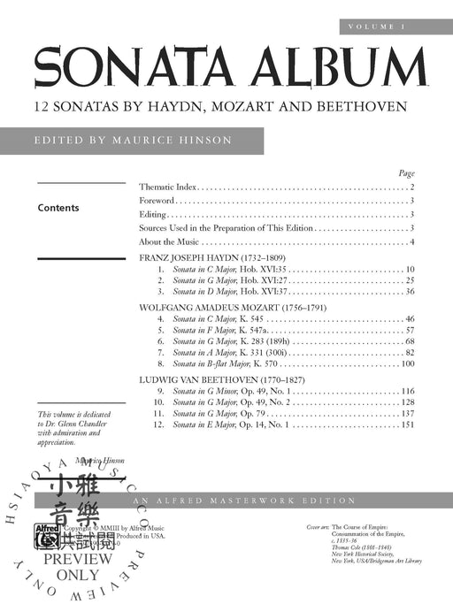 Sonata Album, Volume 1 奏鳴曲 | 小雅音樂 Hsiaoya Music