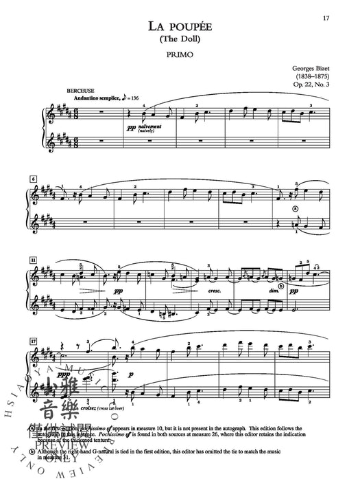 Bizet: Jeux d'enfants, Opus 22 比才 兒童遊戲作品 | 小雅音樂 Hsiaoya Music