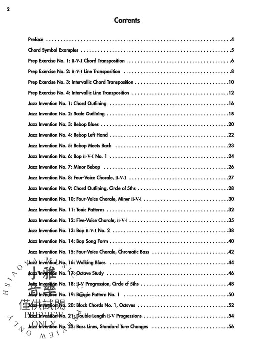 Jazz Inventions for Keyboard 50 Etudes That Will Improve the Way You Play Jazz 爵士音樂創意曲 鍵盤樂器 練習曲 | 小雅音樂 Hsiaoya Music
