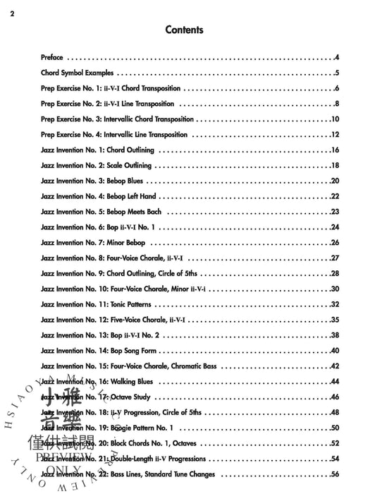 Jazz Inventions for Keyboard 50 Etudes That Will Improve the Way You Play Jazz 爵士音樂創意曲 鍵盤樂器 練習曲 | 小雅音樂 Hsiaoya Music