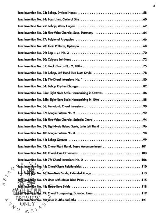Jazz Inventions for Keyboard 50 Etudes That Will Improve the Way You Play Jazz 爵士音樂創意曲 鍵盤樂器 練習曲 | 小雅音樂 Hsiaoya Music