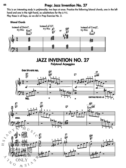 Jazz Inventions for Keyboard 50 Etudes That Will Improve the Way You Play Jazz 爵士音樂創意曲 鍵盤樂器 練習曲 | 小雅音樂 Hsiaoya Music