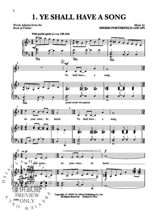 Ye Shall Have a Song 13 Vocal Solos Featuring Famous Texts 獨奏 | 小雅音樂 Hsiaoya Music