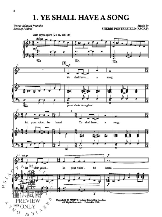 Ye Shall Have a Song 13 Vocal Solos Featuring Famous Texts 獨奏 | 小雅音樂 Hsiaoya Music