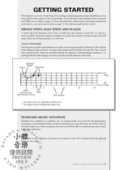 Pentatonic Improvisation Modern Pentatonic Ideas for Guitarists of All Styles 即興演奏 吉他 | 小雅音樂 Hsiaoya Music