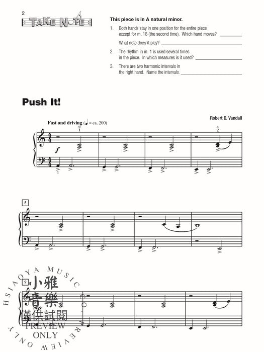 Take Note, Book 1 11 Noteworthy Solos in a Variety of Styles for Elementary to Late Elementary Pianists 音符 獨奏 | 小雅音樂 Hsiaoya Music