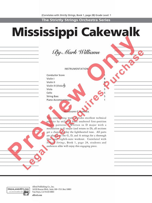 Mississippi Cakewalk 步態舞 總譜 | 小雅音樂 Hsiaoya Music