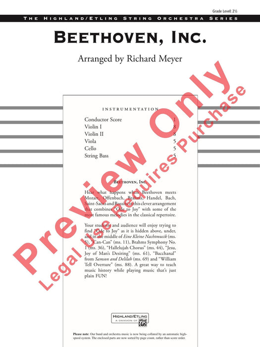 Beethoven, Inc. 總譜 | 小雅音樂 Hsiaoya Music