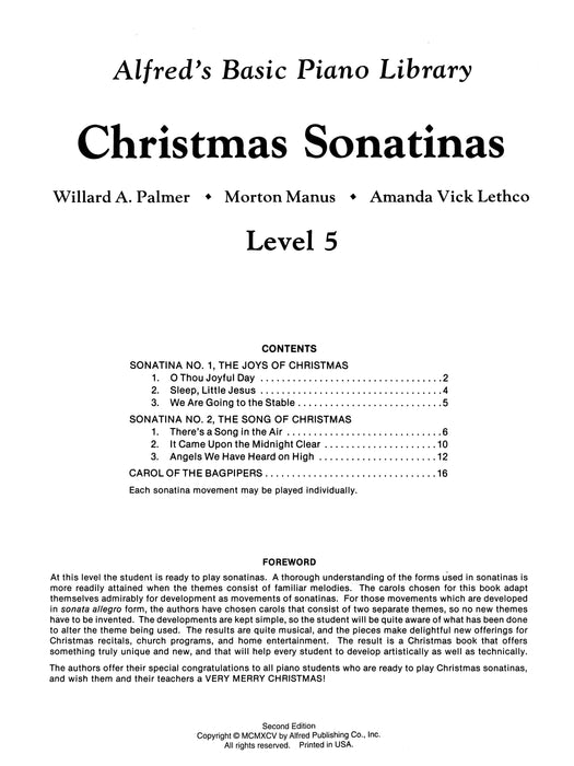 Alfred's Basic Piano Library: Merry Christmas! Book 5, Sonatinas 鋼琴 小奏鳴曲 | 小雅音樂 Hsiaoya Music