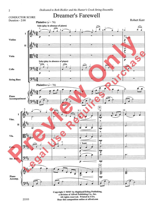 Dreamer's Farewell 總譜 | 小雅音樂 Hsiaoya Music