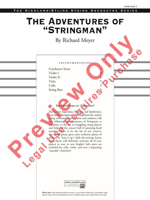 The Adventures of "Stringman" 弦樂 總譜 | 小雅音樂 Hsiaoya Music