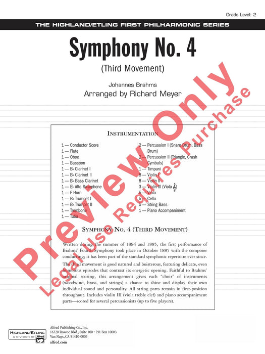 Symphony No. 4 (Third Movement) 布拉姆斯 交響曲 樂章 | 小雅音樂 Hsiaoya Music