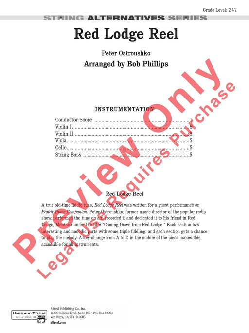 Red Lodge Reel 總譜 | 小雅音樂 Hsiaoya Music