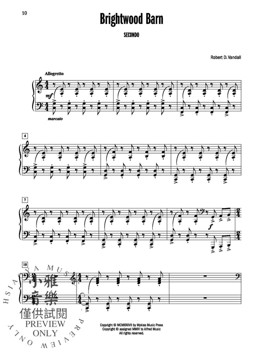 Celebrated Piano Duets, Book 5 Five Diverse Duets for Intermediate to Late Intermediate Pianists 鋼琴 二重奏 | 小雅音樂 Hsiaoya Music