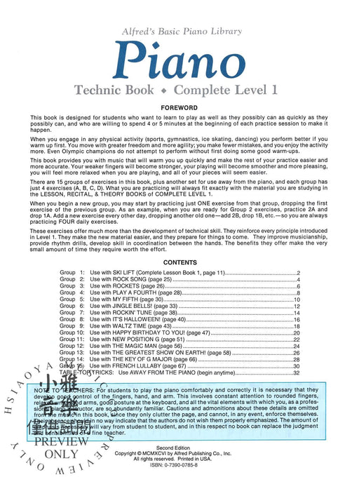 Alfred's Basic Piano Library: Technic Book Complete 1 (1A/1B) For the Later Beginner 鋼琴 | 小雅音樂 Hsiaoya Music
