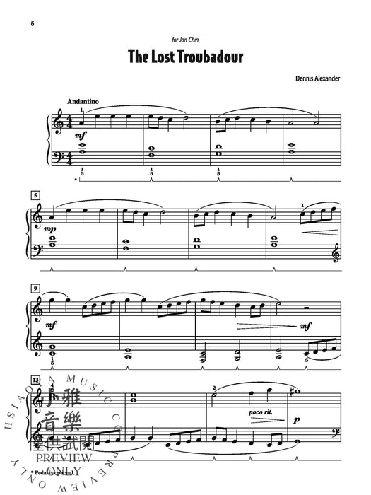 Dennis Alexander's Favorite Solos, Book 1 10 of His Original Piano Solos 獨奏 鋼琴 獨奏 | 小雅音樂 Hsiaoya Music