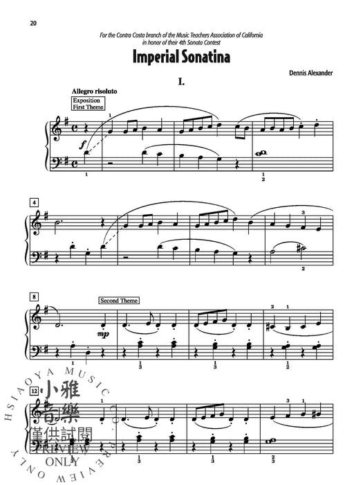 Dennis Alexander's Favorite Solos, Book 1 10 of His Original Piano Solos 獨奏 鋼琴 獨奏 | 小雅音樂 Hsiaoya Music