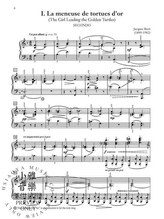 Ibert: Histoires For One Piano, Four Hands 伊貝爾 鋼琴四手聯彈 | 小雅音樂 Hsiaoya Music